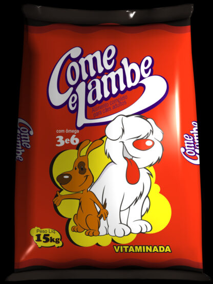 Ração Come Lambe Carne Adulto 15kg